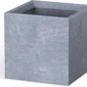 10 Inch Concrete Square Planter, Slate