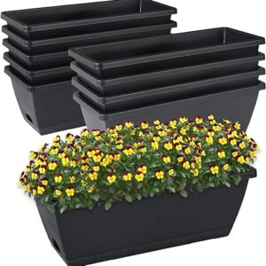 10-Pack Plastic Window Box Planters