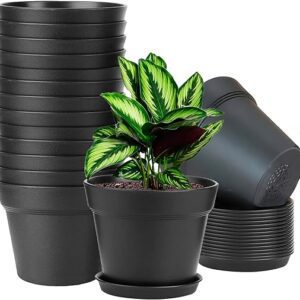 16 Pack 6 inch Plastic Planters