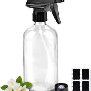 16oz Glass Spray Bottles with Labels