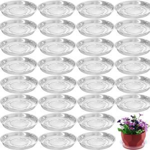 30 Clear Plastic Plant Saucers 4 inch