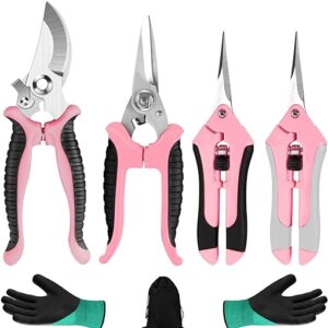 4-Pack Stainless Steel Garden Pruners Set