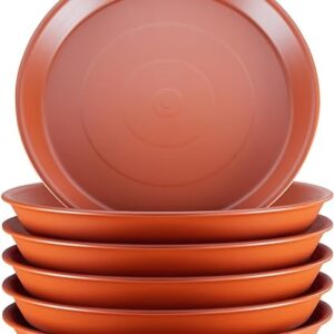 6 Pack 10" Plant Saucers, Orange