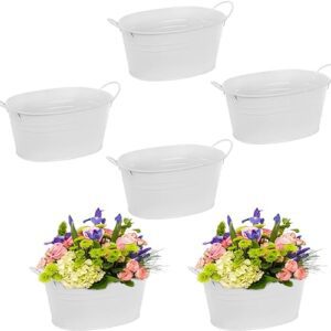 6 Pack Metal Flower Pots with Handles