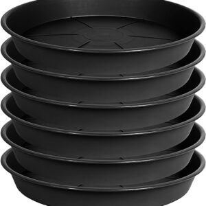 6 Pack Plant Saucer Trays, Black