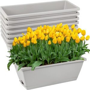 8pcs Flower Window Boxes with Drainage