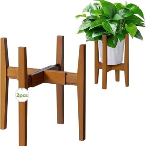 Adjustable Bamboo Plant Stand for Indoors