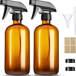 Amber Glass Spray Bottles 2-Pack