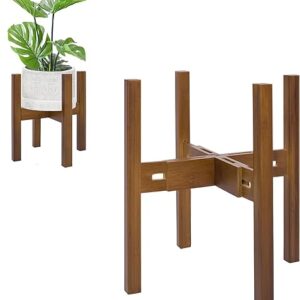 Bamboo Adjustable Plant Stand for 8-12" Pots