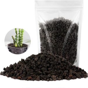 Black Lava Rocks for Plants Decoration