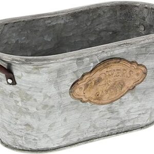 Galvanized Metal Bucket Planter for Garden