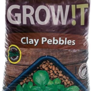 GROW!T Clay Pebbles, Brown, 40L Bag