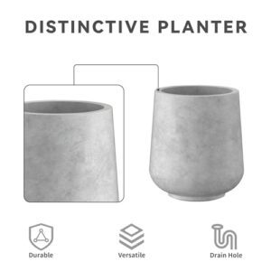 Large Round Concrete Planter with Drainage