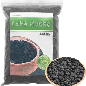 Pure Black Lava Rocks for Plants